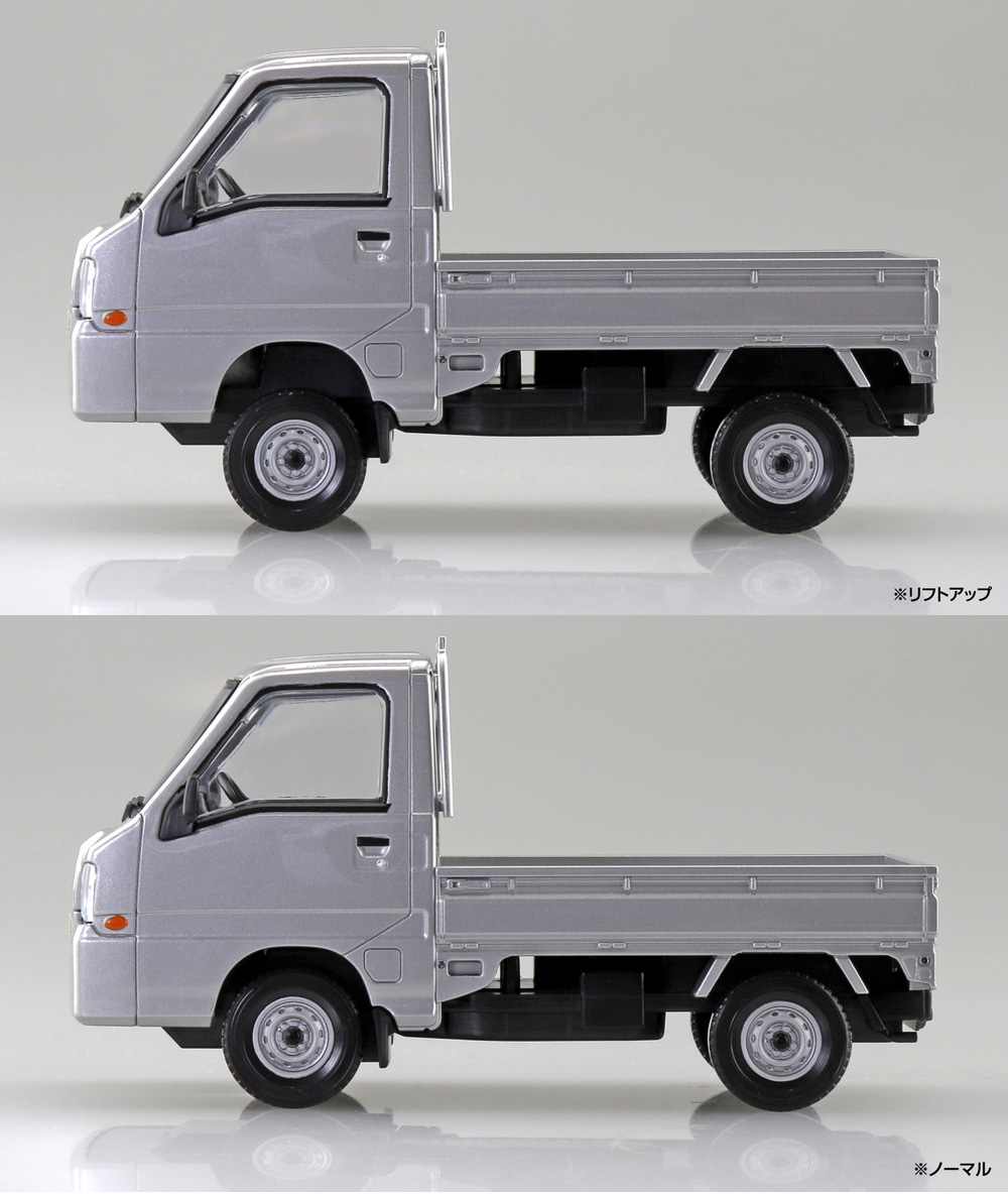 スバル サンバー トラック スターリングシルバーメタリック プラモデル (アオシマ 1/32 楽プラ スナップキット No.005-SS) 商品画像_4