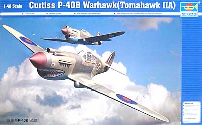 カーチス P-40B ウォーホーク (トマホーク 2A） プラモデル (トランペッター 1/48 エアクラフト プラモデル No.02807) 商品画像
