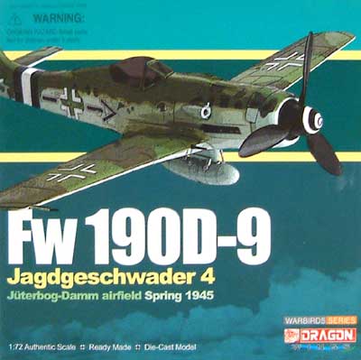 フォッケウルフ Fw190D-9 JG4 1945年1月 完成品 (ドラゴン 1/72 ウォーバーズシリーズ （レシプロ） No.50080) 商品画像