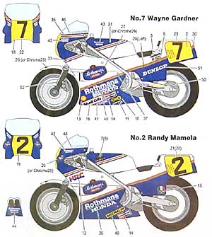 ホンダ NS500 ロスマンズ WGP 1985 デカール (スタジオ27 バイク オリジナルデカール No.DC703C) 商品画像_2