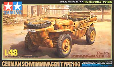 Pkw.K2s シュビムワーゲン 166型 プラモデル (タミヤ 1/48 ミリタリーミニチュアシリーズ No.006) 商品画像