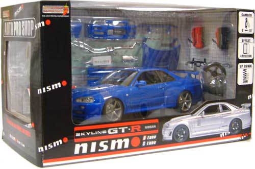 ニスモ R34 スカイライン GT-R Vスペック2 S/Rチューン (ベイサイドブルー） ミニカー (ホットワークスレーシングファクトリー 1/24 オート プロ ショップ （AUTO PRP SHOP） No.MS042403B) 商品画像