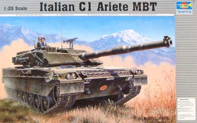 イタリア陸軍主力戦車 C1 アリエテ プラモデル (トランペッター 1/35 ＡＦＶシリーズ No.00332) 商品画像