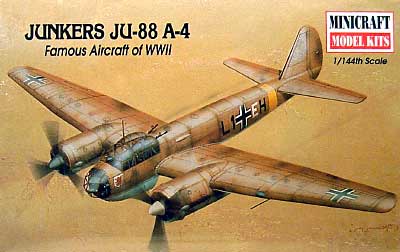 Ju88A-4 プラモデル (ミニクラフト 1/144 軍用機プラスチックモデルキット No.14407) 商品画像