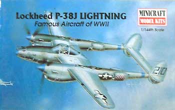 P-38J ライトニング プラモデル (ミニクラフト 1/144 軍用機プラスチックモデルキット No.14410) 商品画像