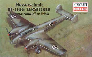 メッサーシュミット Bf-110G プラモデル (ミニクラフト 1/144 軍用機プラスチックモデルキット No.14411) 商品画像