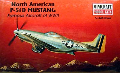 P-51D ムスタング プラモデル (ミニクラフト 1/144 軍用機プラスチックモデルキット No.14417) 商品画像