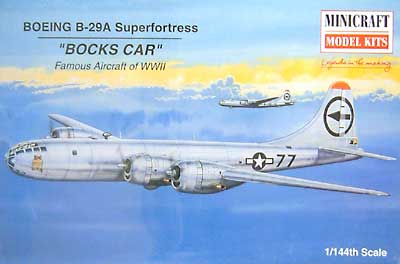 B-29A スーパーフォートレス ボックス・カー プラモデル (ミニクラフト 1/144 軍用機プラスチックモデルキット No.14487) 商品画像