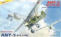 ズベズダ 1/72 エアモデル ソビエト アントノフ AHT-5(I-4/I-4Z） 複葉戦闘機