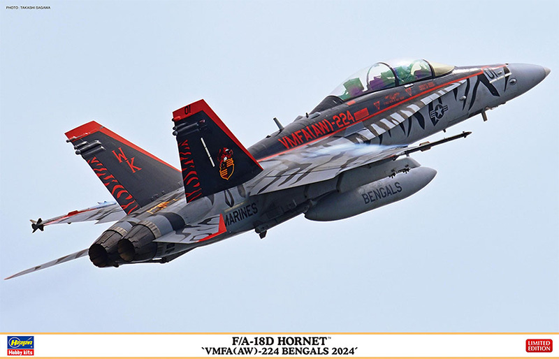 F/A-18D ホーネット VMFA(AW)-224 ベンガルズ 2024 プラモデル (ハセガワ 1/48 飛行機 限定生産 No.07545) 商品画像