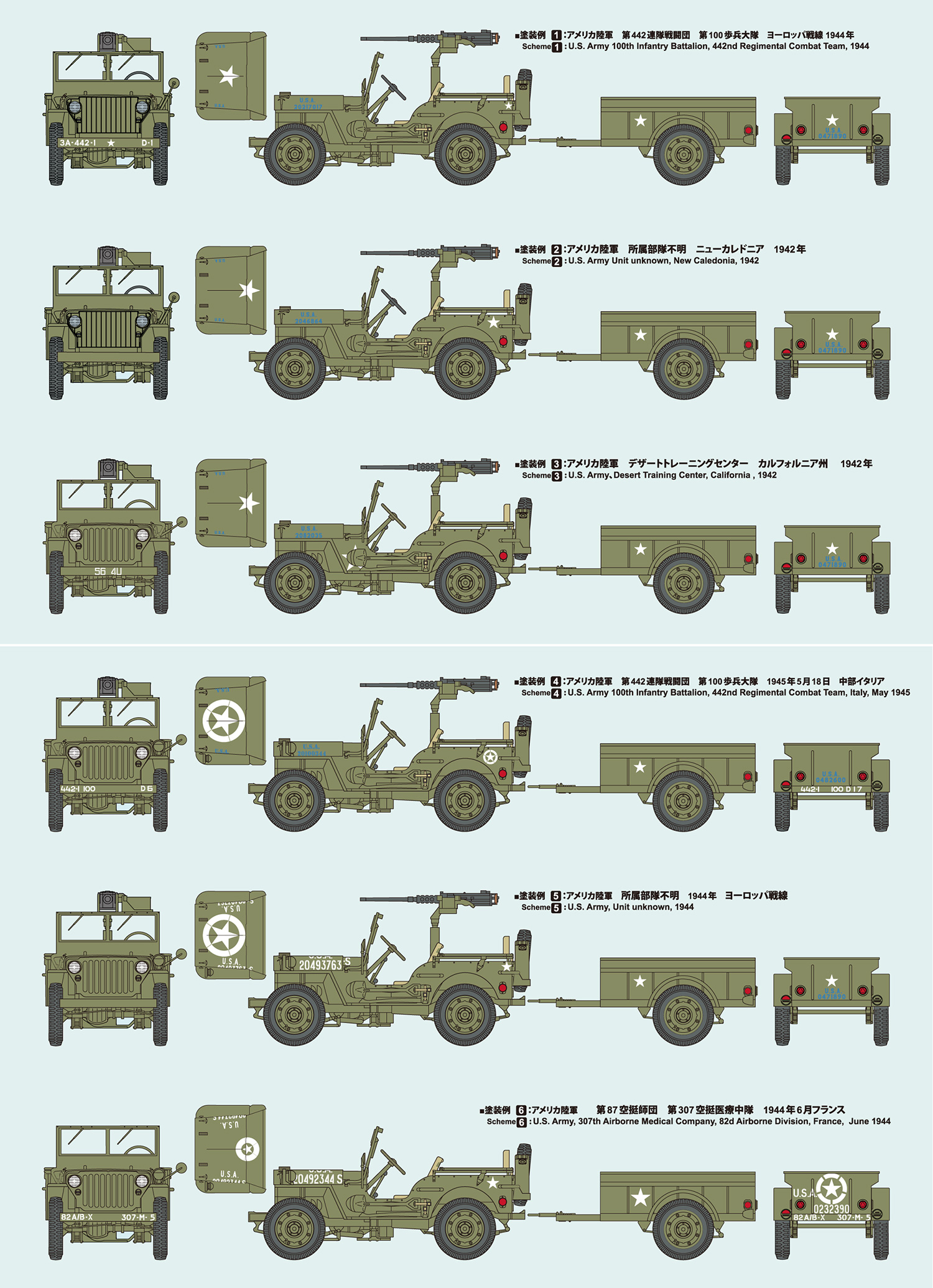 アメリカ陸軍 1/4トン 4ｘ4トラック
 （トレーラー・機関銃付） プラモデル (ファインモールド 1/20 AFV プラスチックモデル組み立てキット No.82002) 商品画像_2