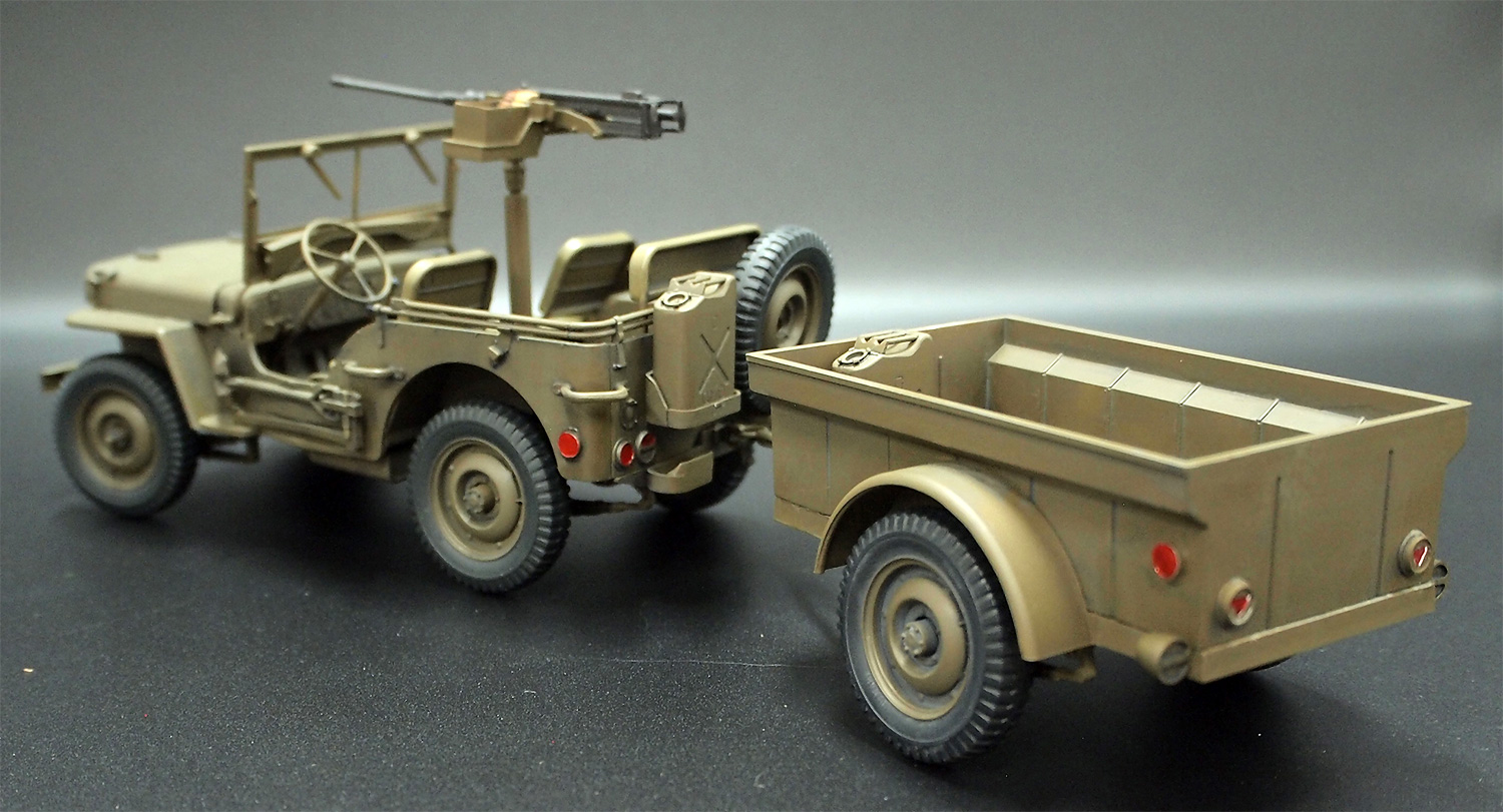 アメリカ陸軍 1/4トン 4ｘ4トラック
 （トレーラー・機関銃付） プラモデル (ファインモールド 1/20 AFV プラスチックモデル組み立てキット No.82002) 商品画像_4