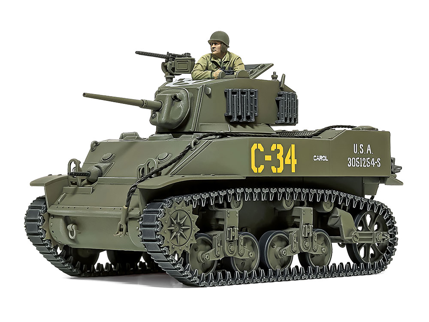 アメリカ軽戦車 M5A1 スチュアート プラモデル (タミヤ 1/48 ミリタリーミニチュアシリーズ No.106) 商品画像_1