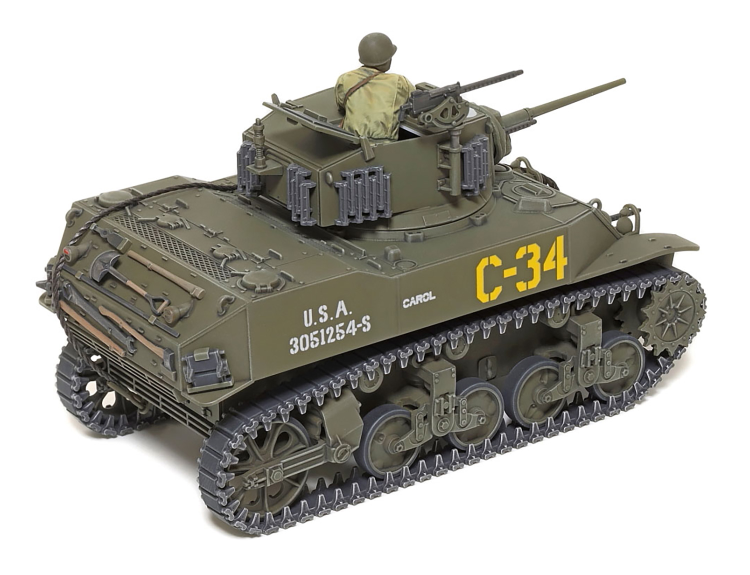 アメリカ軽戦車 M5A1 スチュアート プラモデル (タミヤ 1/48 ミリタリーミニチュアシリーズ No.106) 商品画像_2