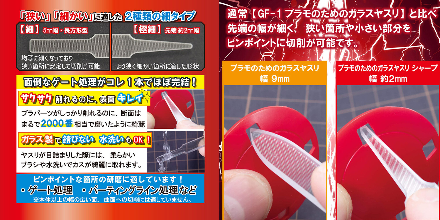 プラモのためのガラスヤスリ シャープ ヤスリ (ミネシマ ヤスリ No.GF-003) 商品画像_2