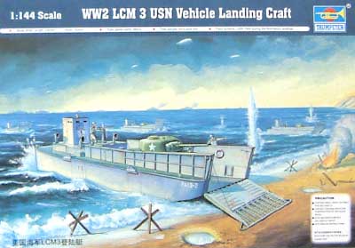 米海軍 上陸用舟艇 LCM3 プラモデル (トランペッター 1/144 AFVシリーズ No.00102) 商品画像