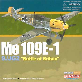 メッサーシュミット Me109E-1 .9/JG2 バトル・オブ・ブリテン 完成品 (ドラゴン 1/72 ウォーバーズシリーズ （レシプロ） No.50048) 商品画像