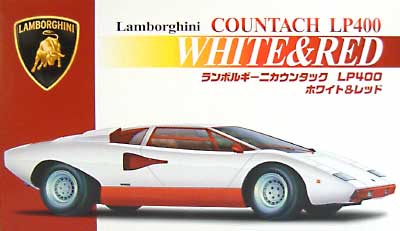 ランボルギーニ カウンタック LP400 ホワイト&レッド プラモデル (フジミ 1/24 リアルスポーツカー シリーズ （SPOT） No.12221) 商品画像