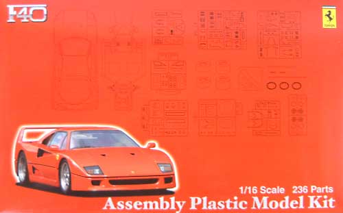 フェラーリ F40 プラモデル (フジミ 1/16 スーパーカーシリーズ No.001) 商品画像