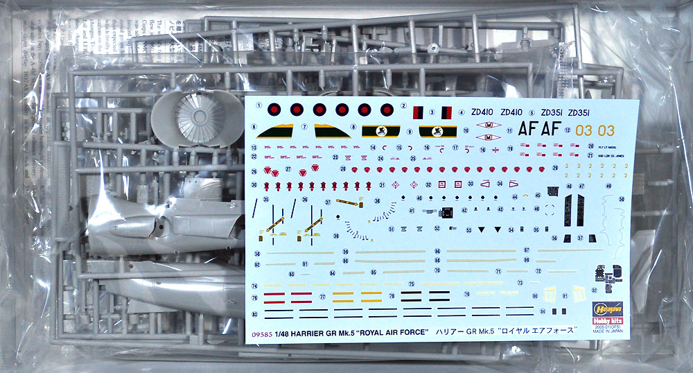 ハリアー GR Mk.5 ロイヤルエアフォース プラモデル (ハセガワ 1/48 飛行機 限定生産 No.09585) 商品画像_1