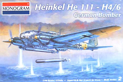 ハインケル He111-H4/6 ドイツ爆撃機 プラモデル (モノグラム 1/48 飛行機モデル No.85-5522) 商品画像