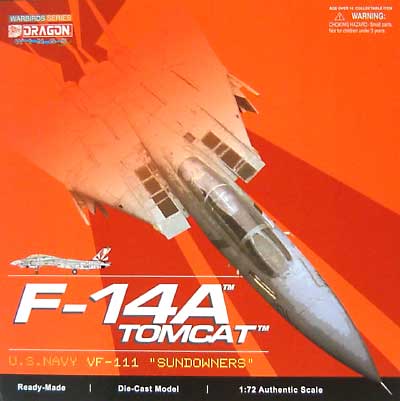 F-14A トムキャット VF-111 サンダウナーズ 完成品 (ドラゴン 1/72 ウォーバーズシリーズ （ジェット） No.50045) 商品画像