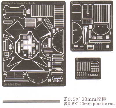 陸上自衛隊 軽装甲機動車 海外派遣仕様用 グレードアップ用エッチングパーツ エッチング (ライオンロア 1/35 ミリタリーモデル用エッチングパーツ No.LE35042) 商品画像_2