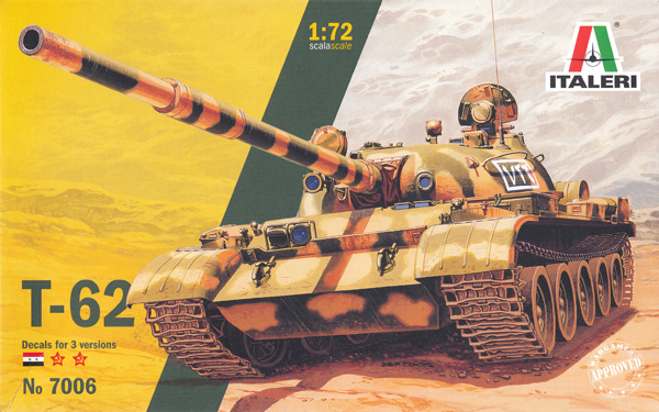 ソビエト軍 主力戦車 T-62 プラモデル (イタレリ 1/72 ミリタリーシリーズ No.7006) 商品画像