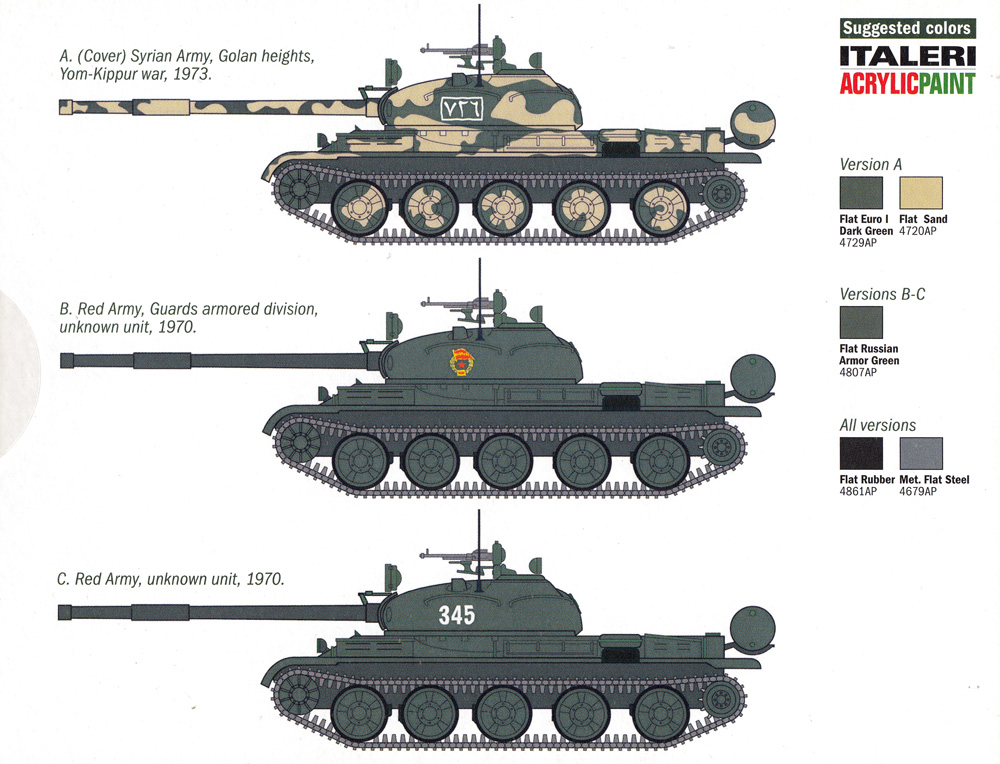 ソビエト軍 主力戦車 T-62 プラモデル (イタレリ 1/72 ミリタリーシリーズ No.7006) 商品画像_1