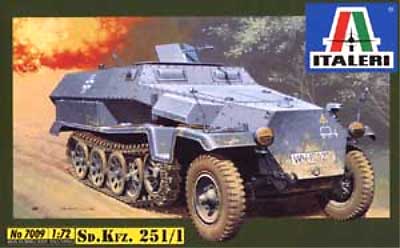 Sd.Kfz.251/1 ドイツ装甲兵員輸送車 プラモデル (イタレリ 1/72 ミリタリーシリーズ No.7009) 商品画像