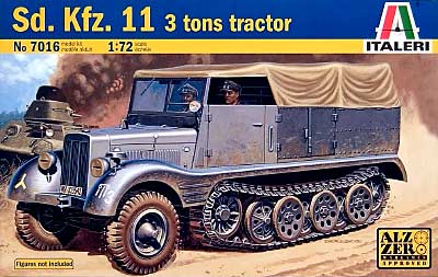 Sd.Kfz.11 3t ハーフトラック プラモデル (イタレリ 1/72 ミリタリーシリーズ No.7016) 商品画像