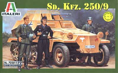 Sd.Kfz.250/9 (ドイツ兵員輸送車） プラモデル (イタレリ 1/72 ミリタリーシリーズ No.7020) 商品画像