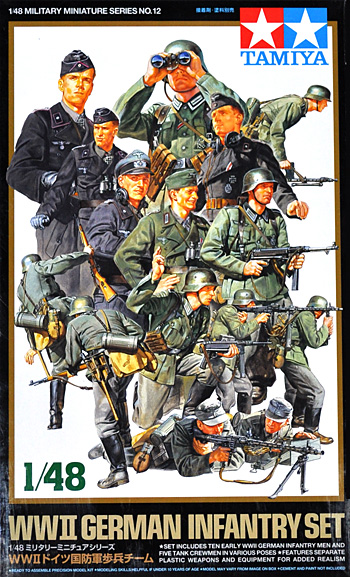 WW2 ドイツ国防軍 歩兵チーム プラモデル (タミヤ 1/48 ミリタリーミニチュアシリーズ No.012) 商品画像