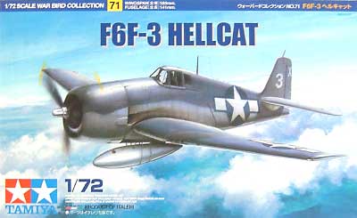 F6F-3 ヘルキャット プラモデル (タミヤ 1/72 ウォーバードコレクション No.071) 商品画像