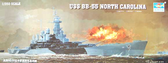 USS BB-55 戦艦 ノースカロライナ (1944年） プラモデル (トランペッター 1/350 艦船シリーズ No.05303) 商品画像