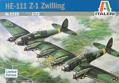 ハインケル He111Z-1 ツヴァイリンク プラモデル (イタレリ 1/72 航空機シリーズ No.1119) 商品画像