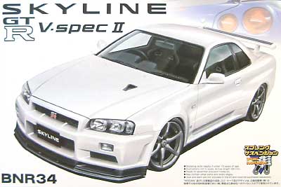 R34 スカイライン GT-R Vspec2 プラモデル (アオシマ 1/24 ザ・ベストカーGT No.旧052) 商品画像