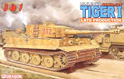 Sd.Kfz.181 タイガー 1 後期型 (3in1） プラモデル (ドラゴン 1/35 