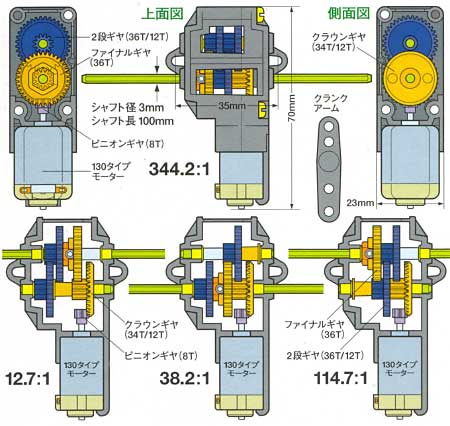 シングル ギヤボックス (4速タイプ） ギヤボックス (タミヤ 楽しい工作シリーズ No.70167) 商品画像_2