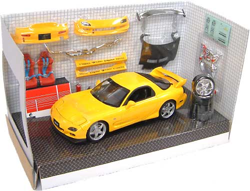 マツダ RX-7 〔FD3S 2001〕 VERTEX RX-7 デモVer.(イエロー） ミニカー (ホットワークスレーシングファクトリー 1/24 オート プロ ショップ （AUTO PRP SHOP） No.MS042402E) 商品画像_2