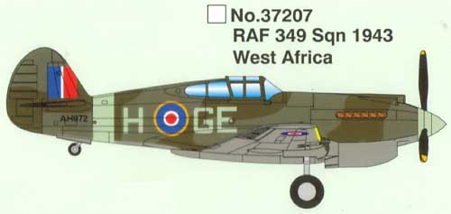 P-40B/C ウォーホーク RAF 349 Sqn. 1943 西アフリカ 完成品 (イージーモデル 1/72 エアキット（塗装済完成品） No.37207) 商品画像_2