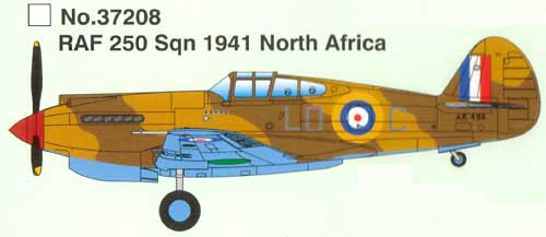 P-40B/C ウォーホーク RAF 250 Sqn. 1943 北アフリカ 完成品 (イージーモデル 1/72 エアキット（塗装済完成品） No.37208) 商品画像_2