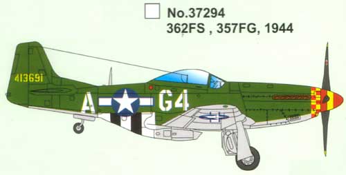 P-51D ムスタング IV 362ｔｈ FS 357th. FG 1944 完成品 (イージーモデル 1/72 エアキット（塗装済完成品） No.37294) 商品画像_2