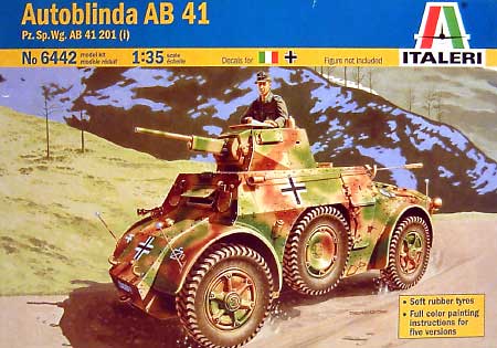 アウトブリンダ AB41装甲車 (Pz.Sp.Wg.AB41 201i） プラモデル (イタレリ 1/35 ミリタリーシリーズ No.6442) 商品画像