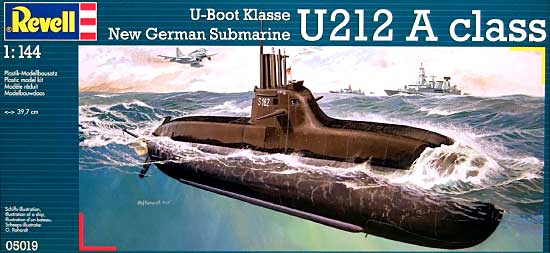 U212A型 潜水艦 プラモデル (レベル 1/144 艦船モデル No.05019) 商品画像