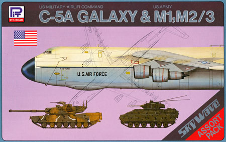 ロッキード C-5A ギャラクシー & M1 エイブラムス、M2/3 ブラッドレー プラモデル (ピットロード スカイウェーブ S シリーズ No.S001) 商品画像