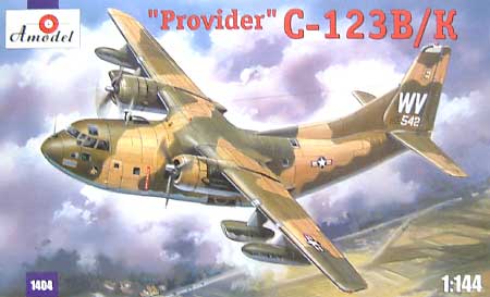 フェアチャイルド C-123B/K プロバイダー輸送機 プラモデル (Aモデル 1/144 航空機モデル No.1404) 商品画像