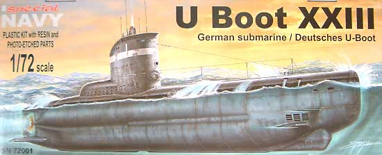 ドイツ Uボート XXIII(23）型 プラモデル (スペシャルホビー 1/72 潜水艦モデル No.72001) 商品画像
