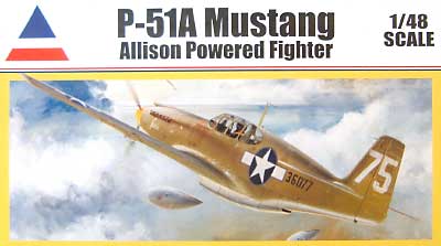 P-51A ムスタング アリソン パワード ファイター プラモデル (アキュレイト ミニチュア 1/48 Aircraft No.3402) 商品画像