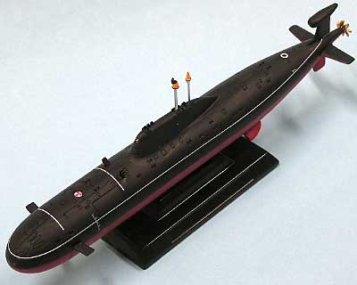 ロシア海軍アクラ級攻撃型原潜 クーガー 完成品 (ピットロード 七つの海の物語り No.PT-024) 商品画像_2